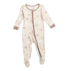 HUGGIES Multi Newborn Smores Print Super Soft Footed Coveralls